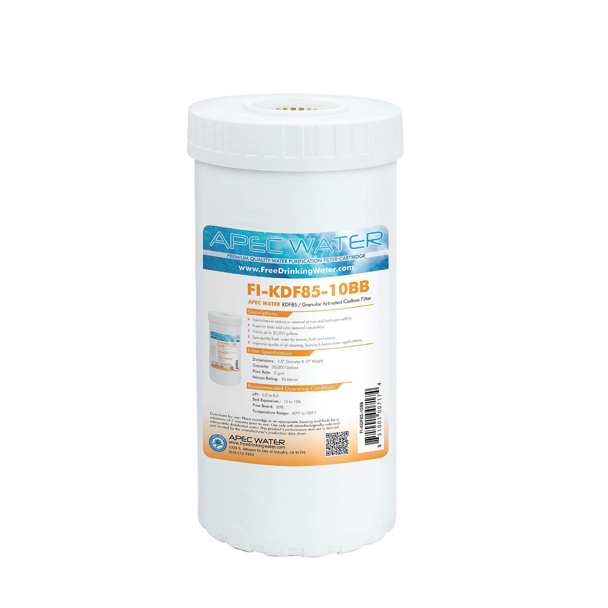 APEC Water Systems FI-KDF85-10BB US Made Iron and
