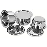 Sumeet 3 Pcs Stainless Steel Induction & Gas Stove Friendly Container Set/Tope/Cookware Set With Lids Size No.10 To No.12