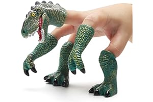 AQKILO Dinosaur Finger Puppet Set, Animals Puppet Show Theater Props, Novelty Toys Weird Stuff Gifts