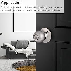 Knobonly 6 Pack Privacy Door Handle Satin Nickel