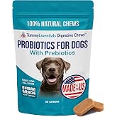 Pup Labs Tummy Essentials Probiotic Chews for Dogs, Supports Gut Health for Dogs and Firm Stools, Helps Eliminate Digestive Dysfunction, Dog Probiotics Made in The USA, 30 Chews
