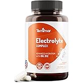 Temimar Electrolytes,120 Counts, Electrolyte Capsules with Sodium, Potassium, Magnesium, Calcium, B6 & B12, Electrolytes Replenisher Hydration Drink for Muscle & Energy Support, Made in USA