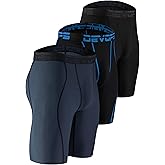 DEVOPS 3 or 5 Pack Compression Shorts Men Spandex Sport Shorts Athletic Workout Running Performance Baselayer Underwear