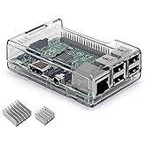 Raspberry Pi 3 b+ Case, iUniker Raspberry Pi 3 Model B+ Transparent Case with Raspberry Pi Heatsink for Raspberry Pi 3B+, 3B