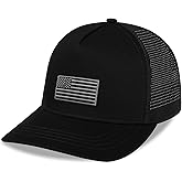 BUTITNOW Boys American Flag Trucker Hat - Adjustable Snapback Baseball Cap for Kids - Breathable Mesh Back (3-14 Years)