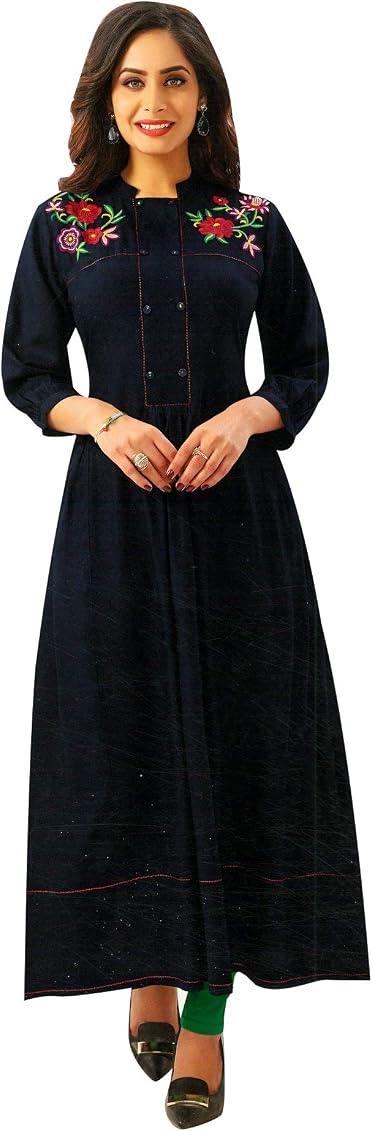 Tunic Kurta Dress Floor Length Gown 