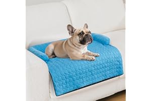 KIRRYKIKY Cooling Dog Bed Small, Cooling Mat for Dogs Washable, Waterproof Couch Pad for Small Dogs/Cats, Non-Slip Removable Dog Couch Bed for Sofa Floor Furniture Protector(S, 28 x 28 inch)