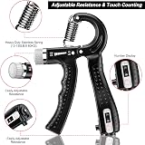 KDG Hand Grip Strengthener 2 Pack Adjustable 5-60 KG Forearm Exerciser Black view 2