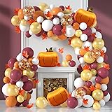 Fall Balloon Garland Arch Kit with Maple