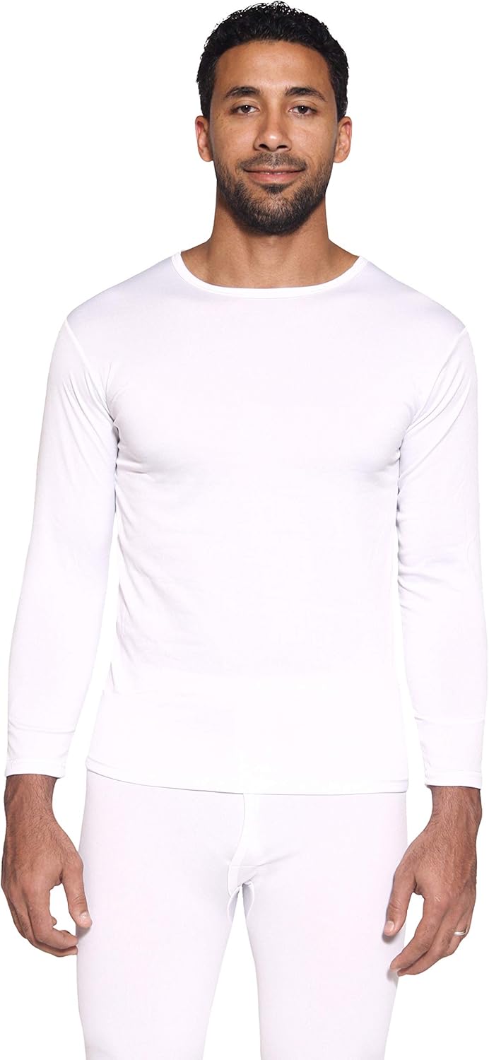 1 & 3 Pack: Men's Ultra-Soft Long Sleeve Crew Neck Thermal Shirt – Fleece Lined Compression Baselayer Top Underwear at  Men’s Clothing store