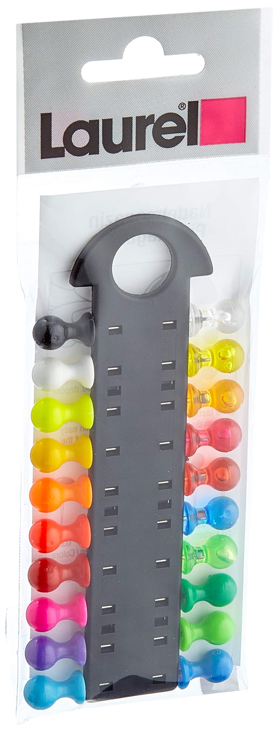Laurel Pin Holder 20 pins 8 x 14 mm Assorted Light Primary Colours