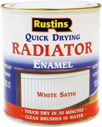 Rustins Quick Dry Radiator Enamel Satin 500ml White Finish