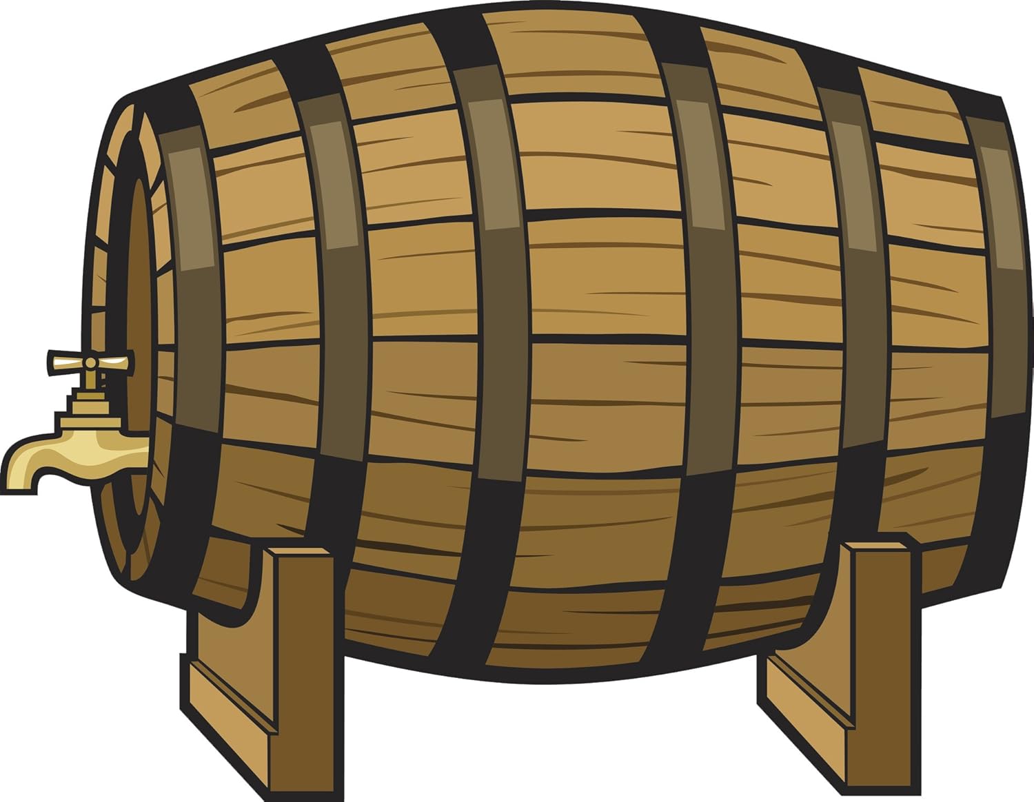 Amazon Com Simple Wooden Barrel Beer Wine Tap Cartoon Vinyl Decal Sticker 4 Wide Automotive