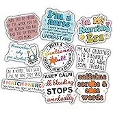 10pcs Nurse Sticker Sheet, Cute Vinyl Decals for Nurses, Nursing Students, Healthcare Workers, Appreciation Gifts, Waterproof, UV-Resistant, for Laptop, Water Bottle, Notebook, Mirror (Design 1)