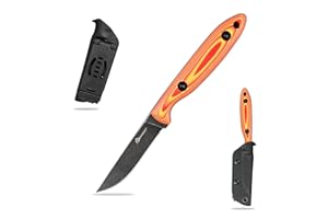 SDOKEDC Knives DC53 Steel Tactical Fixed Blade Knife with kydex sheath for Men EDC Outdoor Camping Survival Hunting (Multicolor G10)