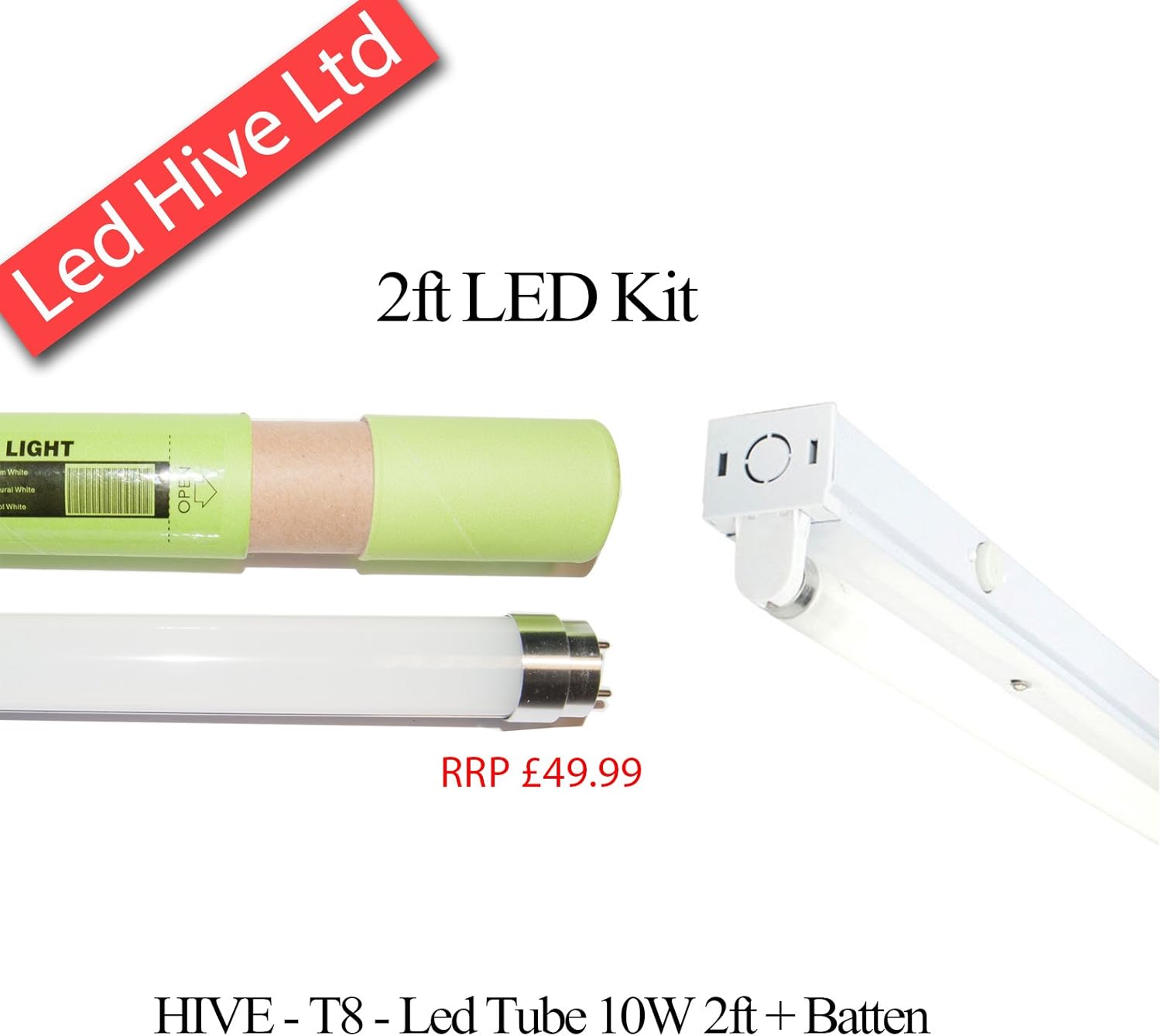 Led Tube Light Kit incl 2 ft 10W Led and Batten Easy Install Amazon