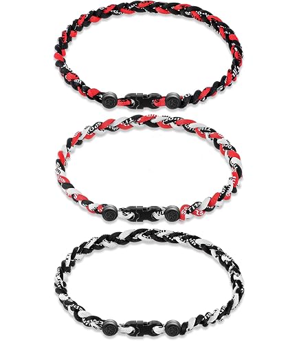Black Yellow White Twist Titanium Sport Necklace - Tornado Twist Design For Baseball & Softball