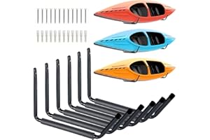 YPJIAJV Kayak Storage Rack Wall Mount (15"), Kayak Hooks, Heavy Duty Garage Storage Hooks for Kayaks Suitable for Hanging Ladders, Bikes, Kayak Storage Racks
