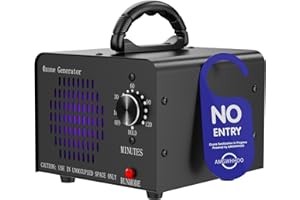 Amgwhhoo Ozone Generator Machine 80,000mg/h, High Capacity Ozone Odor Eliminator Removal Air Purifier for Home Car Pet & Basement Odor, Suitable for Spaces up to 5,000 Square Feet, Black