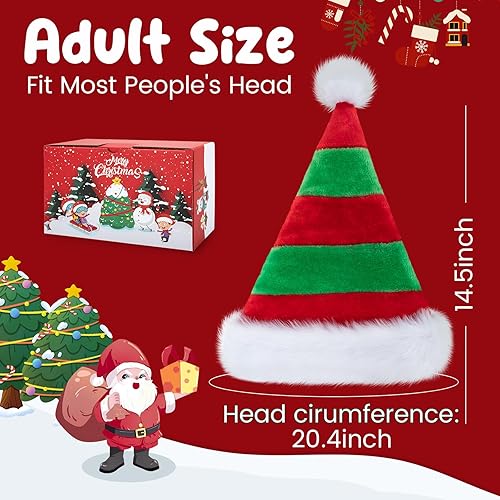 thumbnail image 2 of Aazon.co: RJVW Christas Hat, Santa Hat, Xas Holiday Hat For Adults, Unisex Velvet Classic 2 of 11