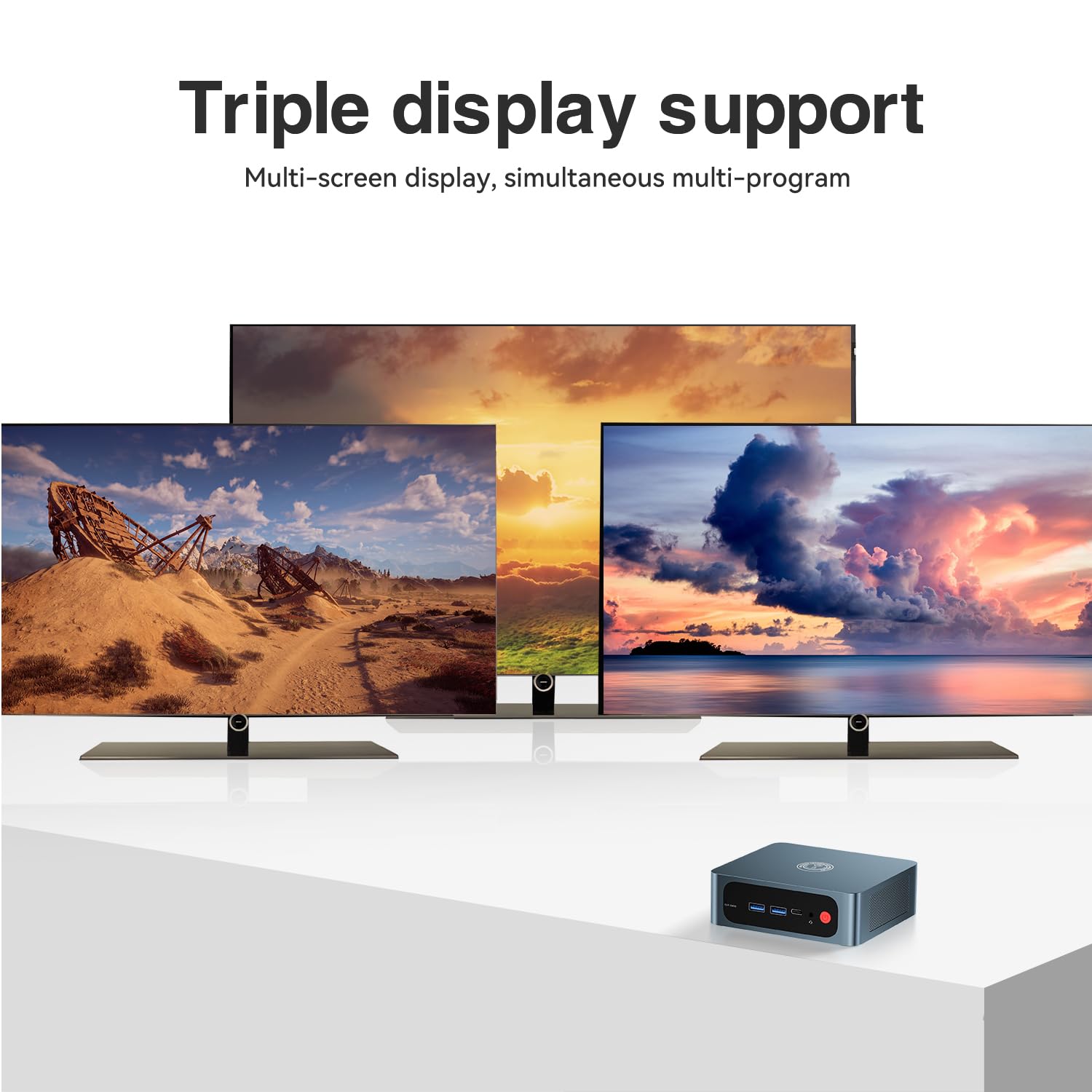 TRIGKEY S6 Mini PC 6800U(8C/16T, Up to 4.7GHz), Ryzen7 32GB LPDDR5 1TB M.2 NVMe SSD, Mini Desktop Computers, Triple Display/WiFi6/BT5.2, DP+HDMI+Type-C Output/USB3.2, Home/Office/Education/Gaming