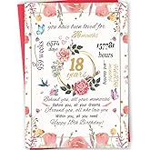 mmuue Funny 18th Birthday Card Gifts for Daughter Niece Granddaughter, Happy 18th Birthday Decorations for Girls, Best Gifts for 18 Year Old Sister