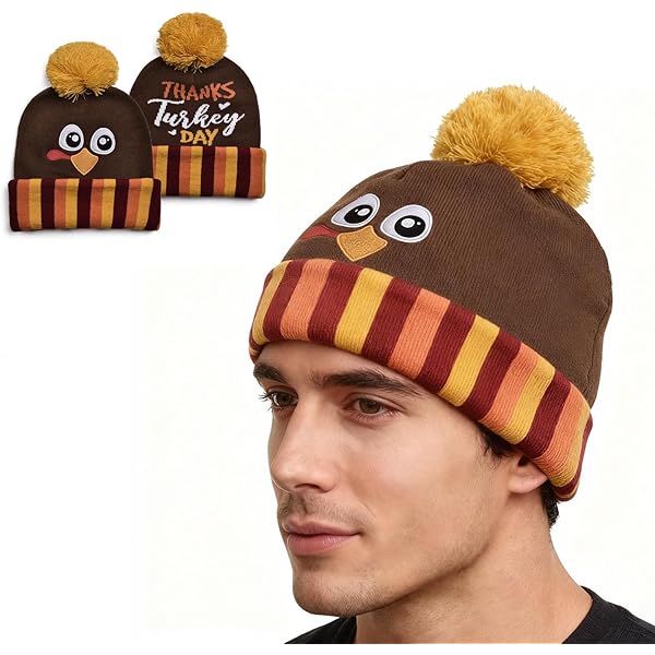 Thanksgiving Turkey Beanie Hat, Pom Pom Knitted Hat Nigeria | Ubuy