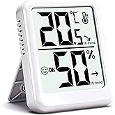 Ayawiss Room Thermometer Indoor Hygrometer with Celsius/Fahrenheit (℃/℉) Switch, Humidity Meter Gauge Digital Temperature and