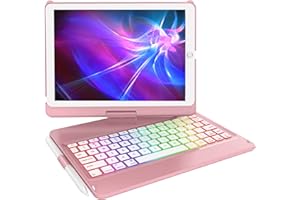 Keyboard Case for iPad 9th Generation,10 Color Backlight iPad Keyboard for 10.2-inch 9th /8th /7th /Air 3/Pro 10.5-inch,360° 