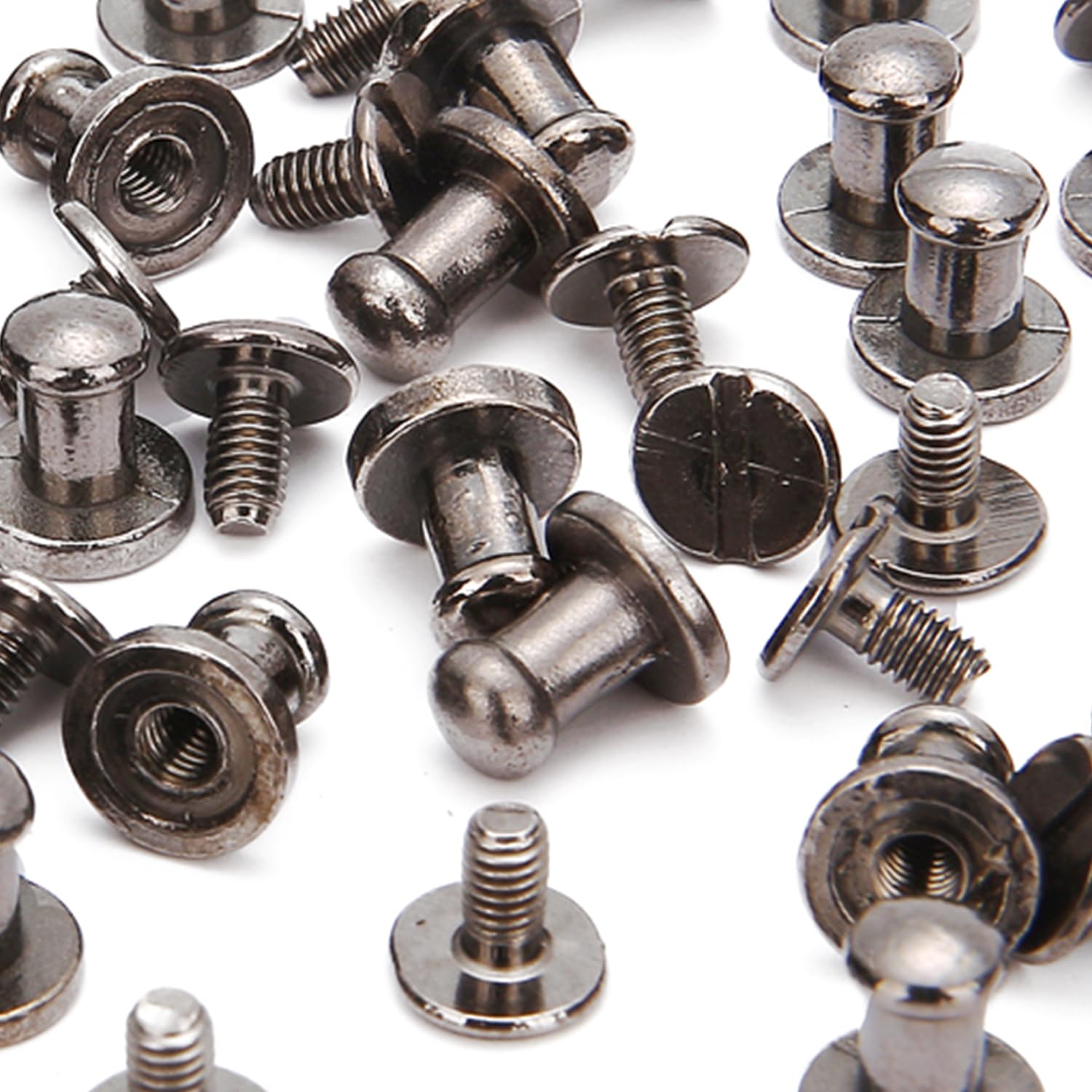 RUBYCA 500 Sets Black Gunmetal Button Spike and Studs Metal Screw-Back Leather-craft DIY 8MM X 8MM
