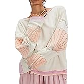 JINZIYINZI Y2k Women Long Sleeve Cute Graphic Print Oversized Sweatshirt Aesthetic Preppy Teen Girl Pullover Hoodies