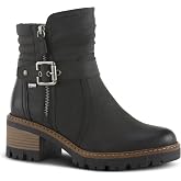 Spring Step Smokies Bootie - Water Resistant Synthetic Textile Upper - Zipper Closure Padded Removable Insole with Flexible Shock Absorbent TPR Outsole, 2.5&rdquo; Heel