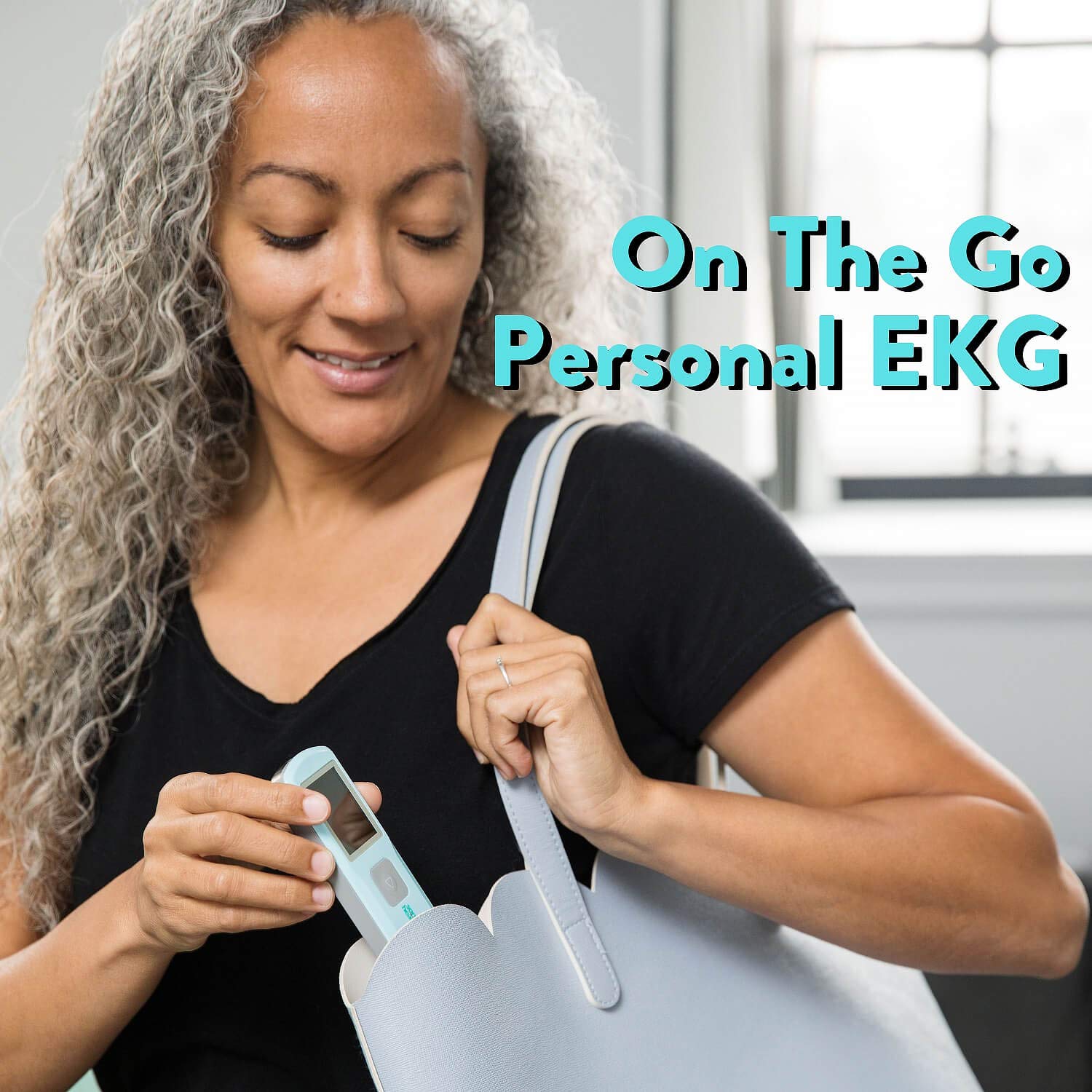 Portable ECG Heart Rate Monitor Wireless Handheld Home EKG Cardio