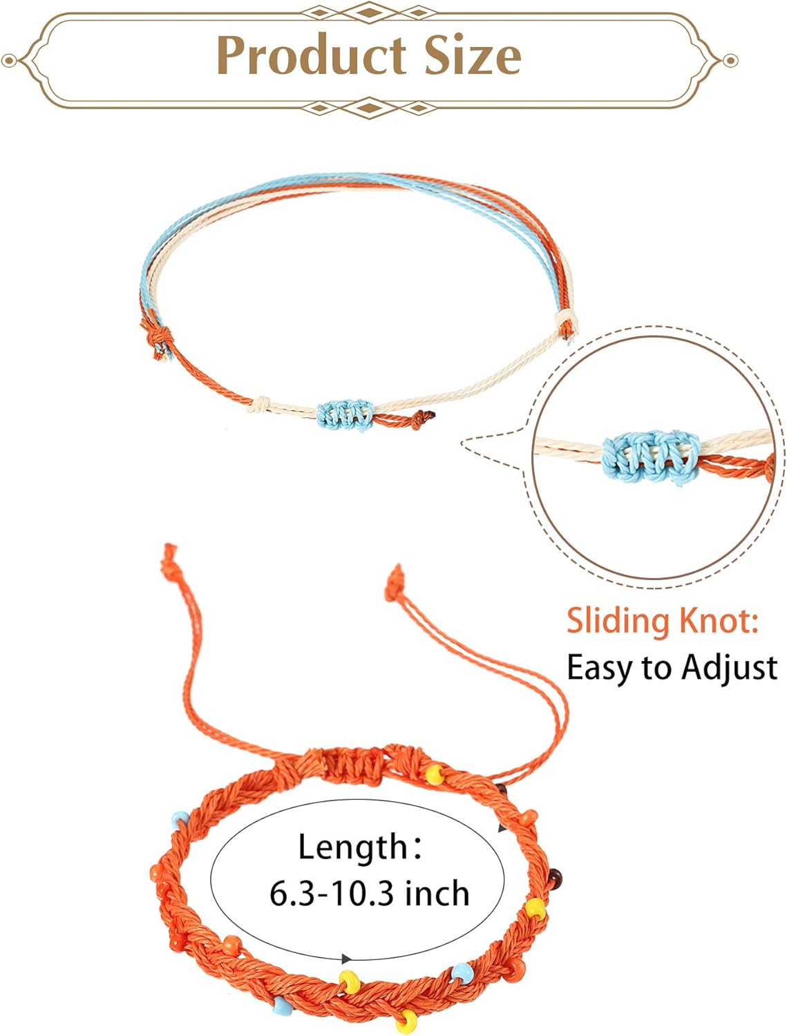 Hicarer 21 Pieces Surfer Wave Bracelet Ocean Wave Adjustable Waterproof Handmade Friendship Bracelet Summer Sunflower Bracelets Anklets Jewelry for Women Teen Girls: Jewelry