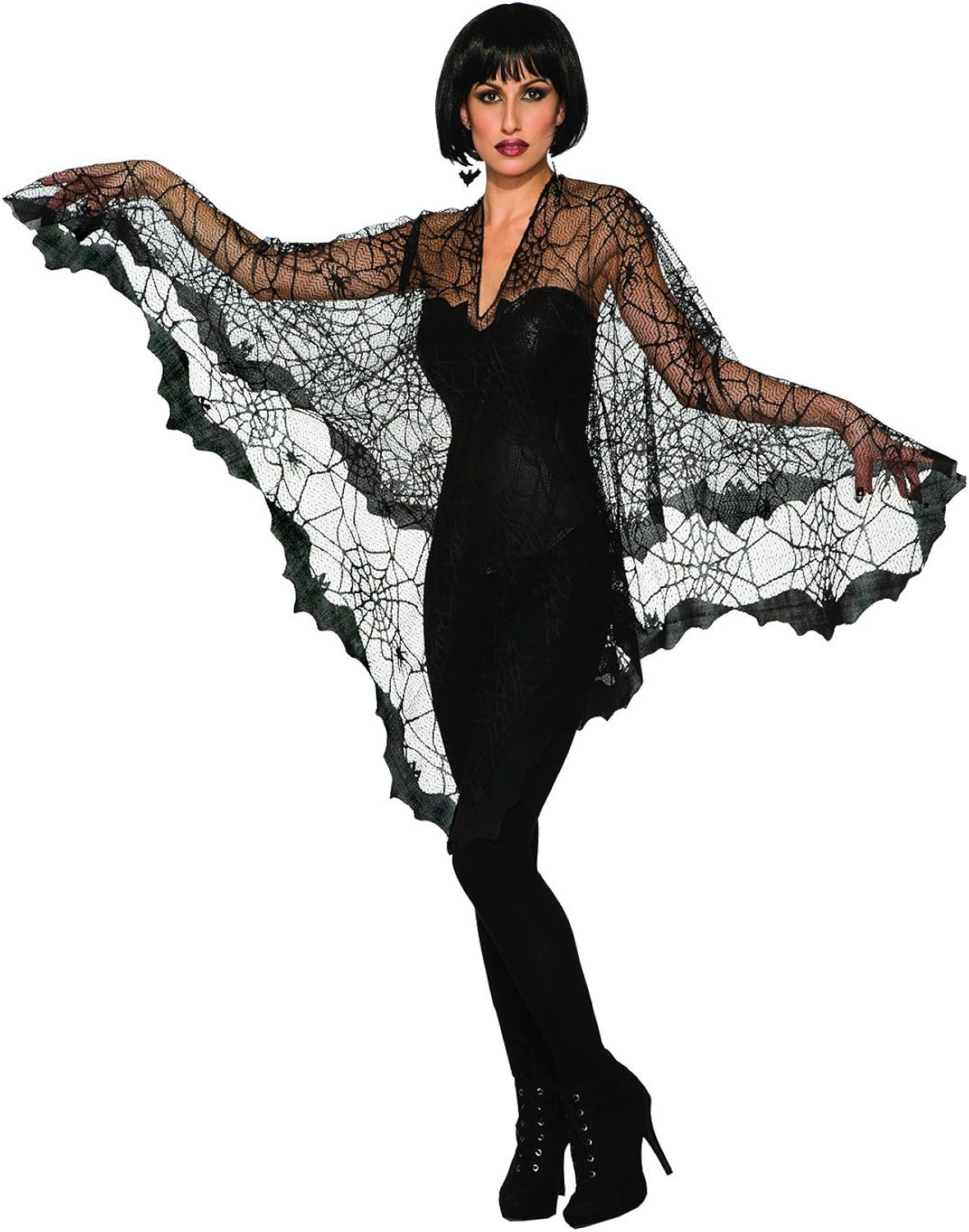 Forum Novelties, Bat-Poncho-Std, Black, Standard: Clothing