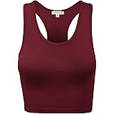 HATOPANTS Women Sleeveless Racerback Crop Camisole Tank Tops Cotton Basic Shirts