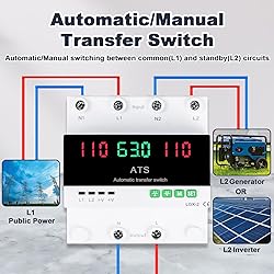63A 110V Automatic/Manual Transfer Switch, Dual