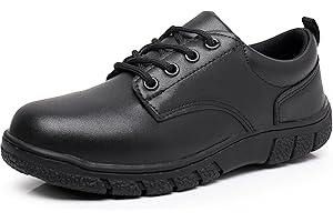 Apakowa Boys Oxford School Uniform Loafer Shoes Adjustable Strap Comfort Dress Shoes (Toddler/Little Kid/Big Kid)