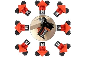 DEAYOU 8 PCS 90 Degree Corner Clamps, Right Angle Clamp with Adjustable Swing Corner, Woodworking Fixing Clips for Carpenter,