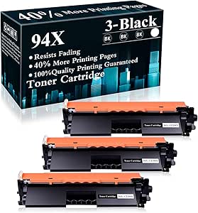 Amazon.com: 3 Pack 94X | CF294X Black Toner Cartridge Replacement for HP Laserjet Pro M118dw 