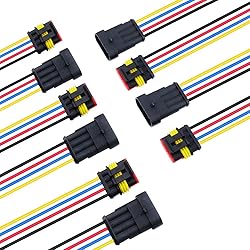 MUYI 5 Sets 4 Pin Wire Connector 18AWG Waterproof