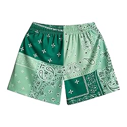 DIOTSR Mens Paisley Graphic Basketball Shorts