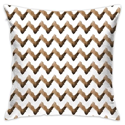 Amazon Com Zkiresd Watercolor Chevron Stripe Brown Decor Throw