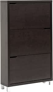 Amazon.com: Baxton Studio Simms Modern Shoe Cabinet, Dark Brown: Home