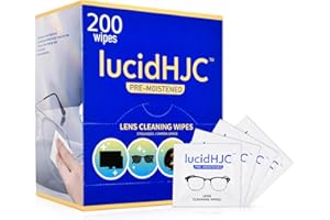 LucidHJC pre-moistened Lens Cleaning Wipes for Eyeglasses Camera Lenses and Screens of cellphones laptops Computers Clean Spo