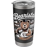 Bearista Bear Funny Coffee Stainless Steel Insulated Tumbler
