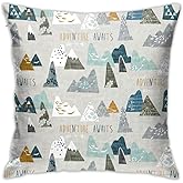 NBFKDO Adventure Awaits Pillows Case Soft Throw Pillow Double-Sided Digital Printing Couch Pillowcase Square 45cm 45cm