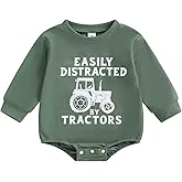 mlpeerw Newborn Boy Clothes Baby Letter Print Sweatshirt Bubble Romper Long Sleeve Onesie Cute Infant Fall Winter Outfits