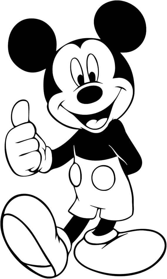 Mickey mouse stickers 20 cm x 12 cm Colour Black Disney, Bedroom