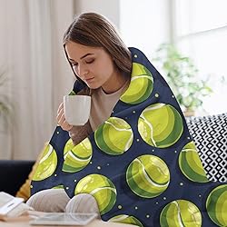 Tennis Throw Ball Sports Print Blankets Gifts Couch